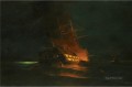 コンスタンティノス・ヴォラナキス海戦によるトルコのフリゲート艦炎上2
